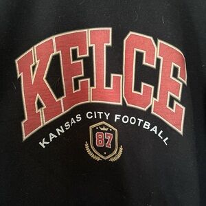 Black Kansas City Football Kelce Sweatshirt